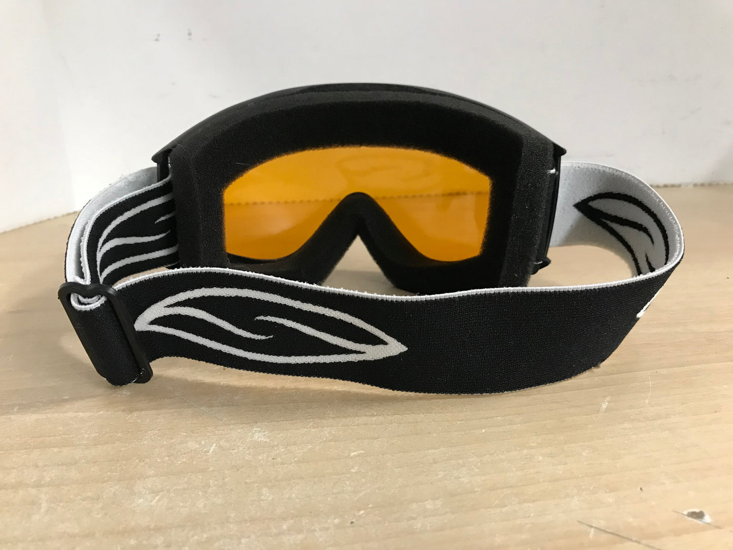 Ski Goggle Adult Size Large Smith Black White With Orange Lense