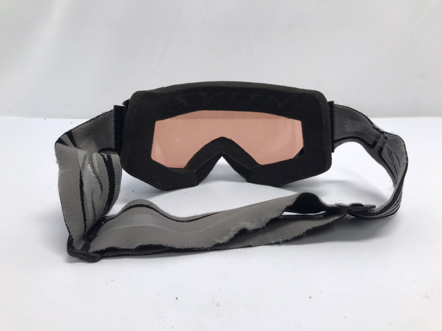 Ski Goggles Adult Size Large Smith Black Orange Lenses