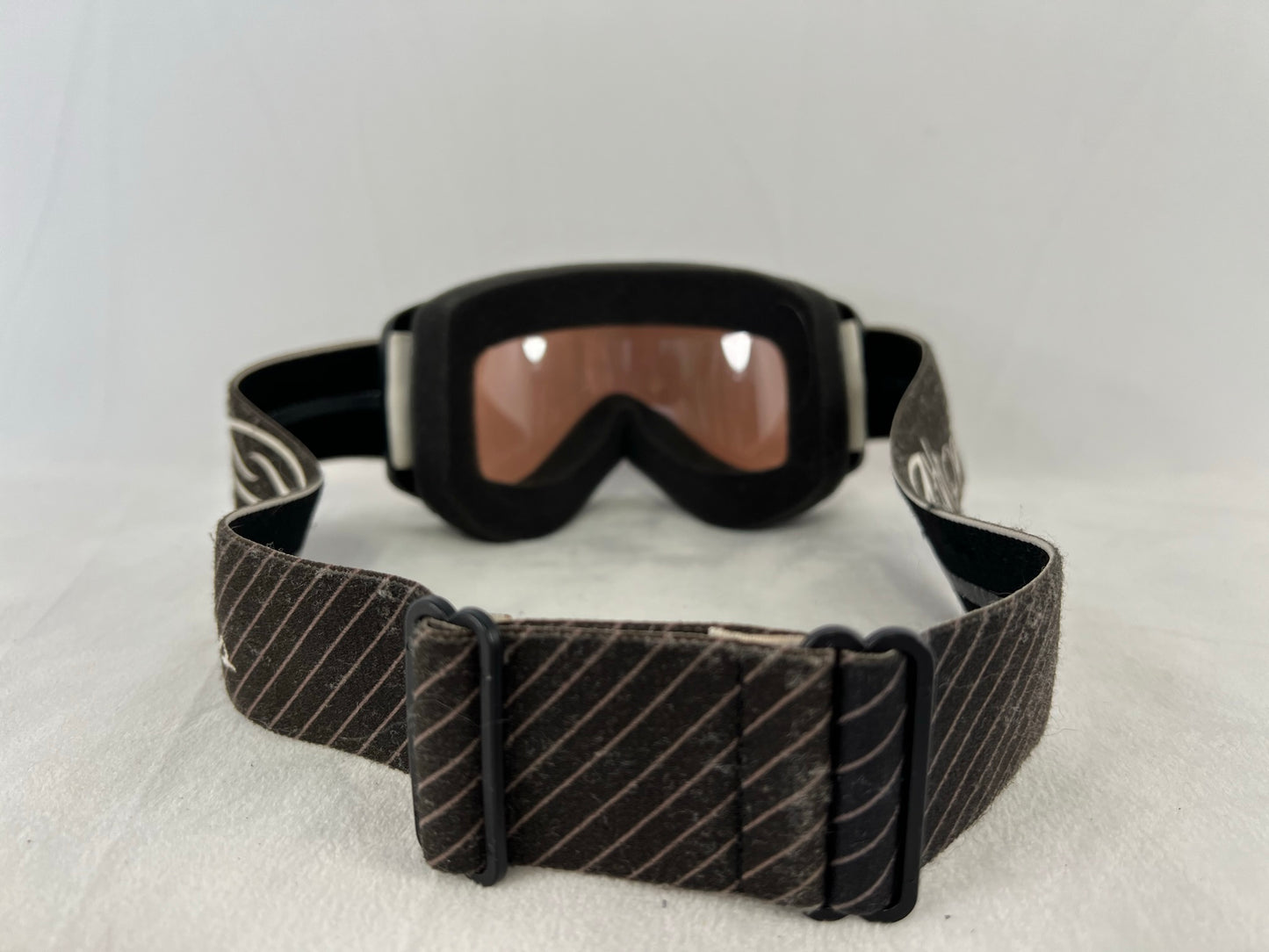 Ski Goggles Child Size 4-6 Simth Optics Black White Orange Lenses Excellent
