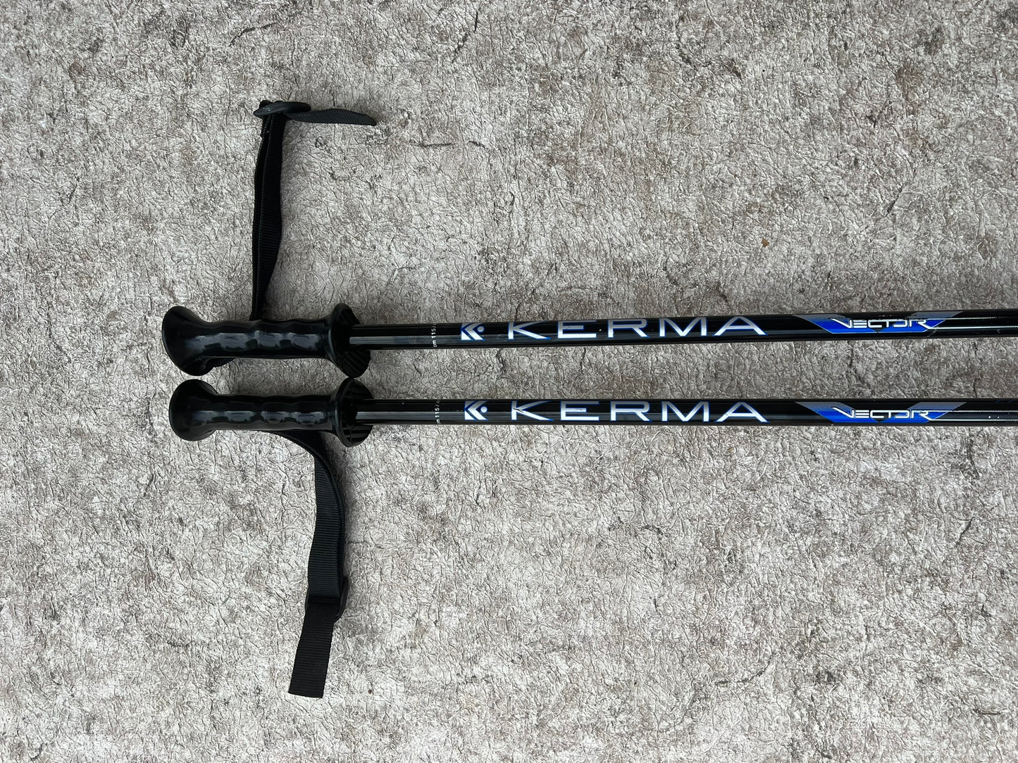 Ski Poles Adult Size 44 inch 110 cm Kerma Blue Black Red