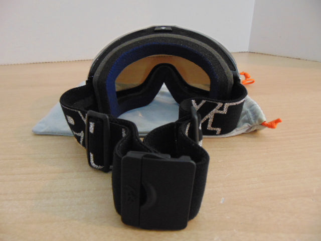 Ski Goggles Adult Size Small Spy Black With Bag And Mirrored Lenses New