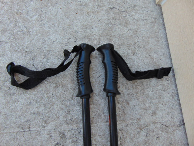 Ski Poles Adult Size 50 inch Scott Pro With Rubber Handles Black Red