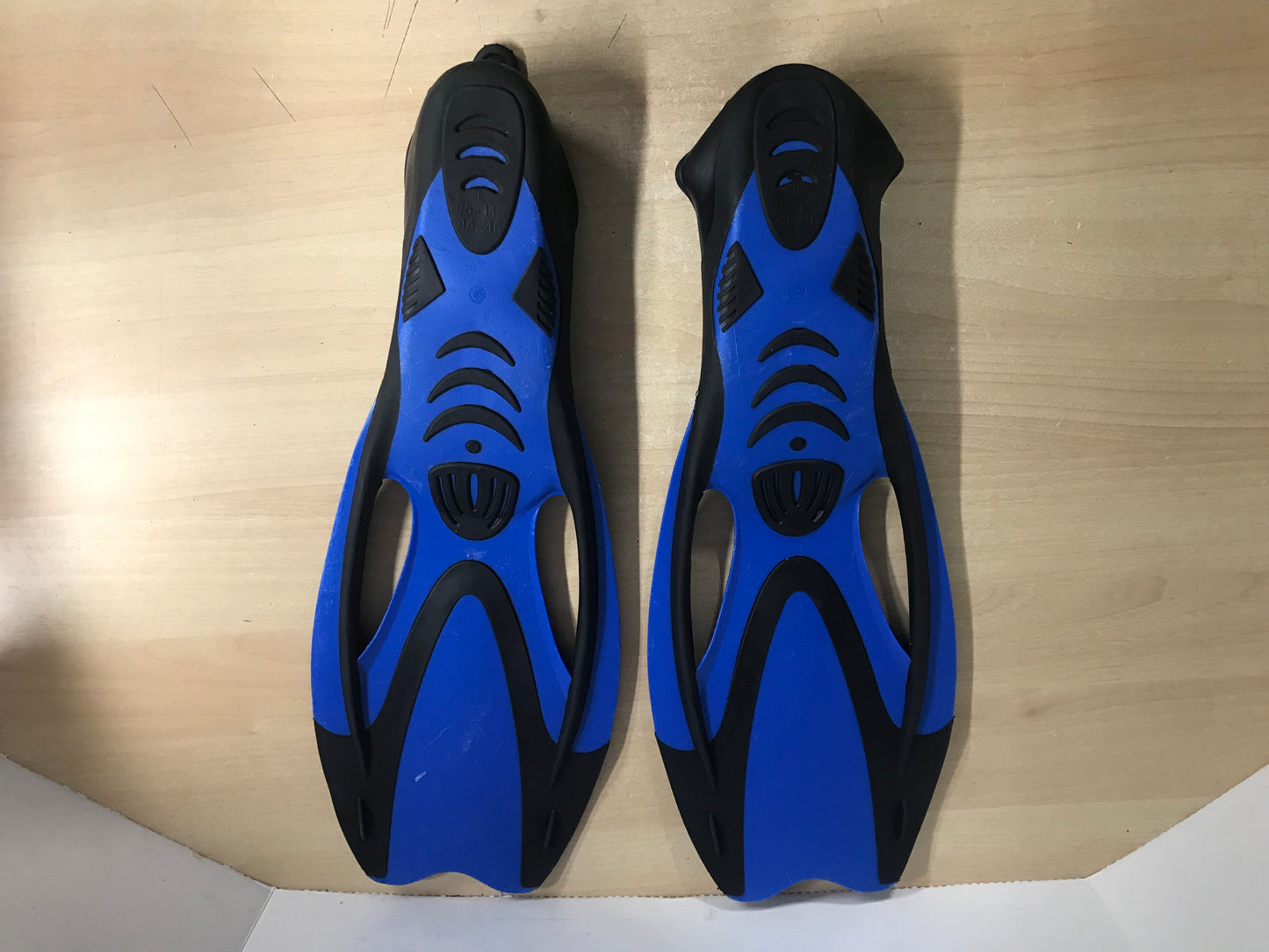Snorkel Dive Fins Men's Shoe Size 9.5-11 Aqua Lung Proflex Blue Black Excellent