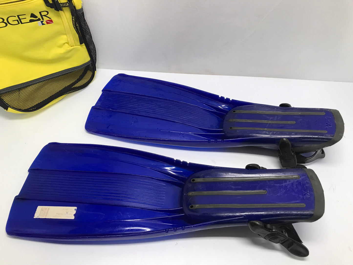 Snorkel Dive Fins Men's Size 9-13 Shoe Scuba Pro Blue Black Excellent