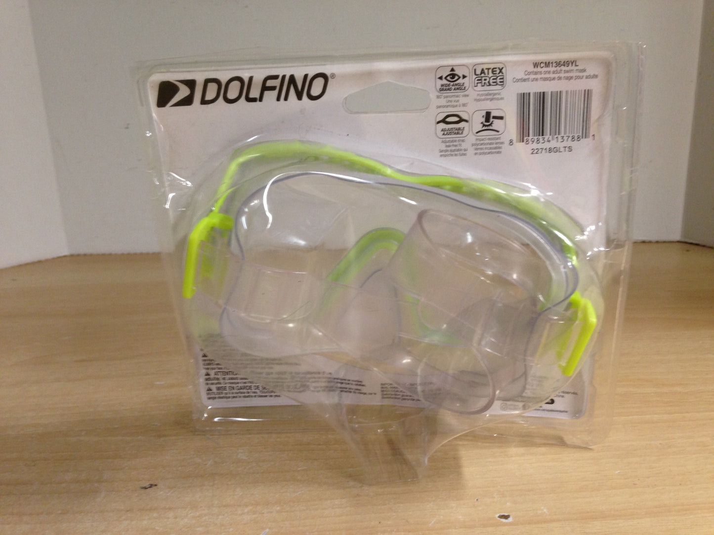 Snorkel Dive Mask Dolfino Adult Size Lime New In Package
