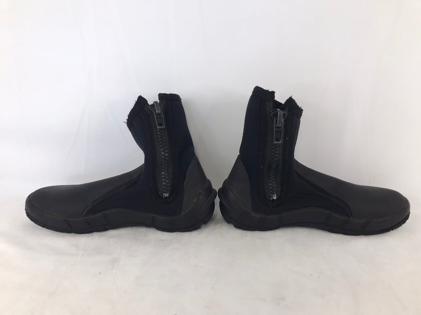 Snorkel Dive Surf Booties Men's Size 9 MDS Diving Black Side Zippers Excellent