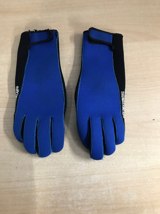 Snorkel Dive Surf Gloves Ladies Size Medium Thunderwear Blue Black Minor Wear
