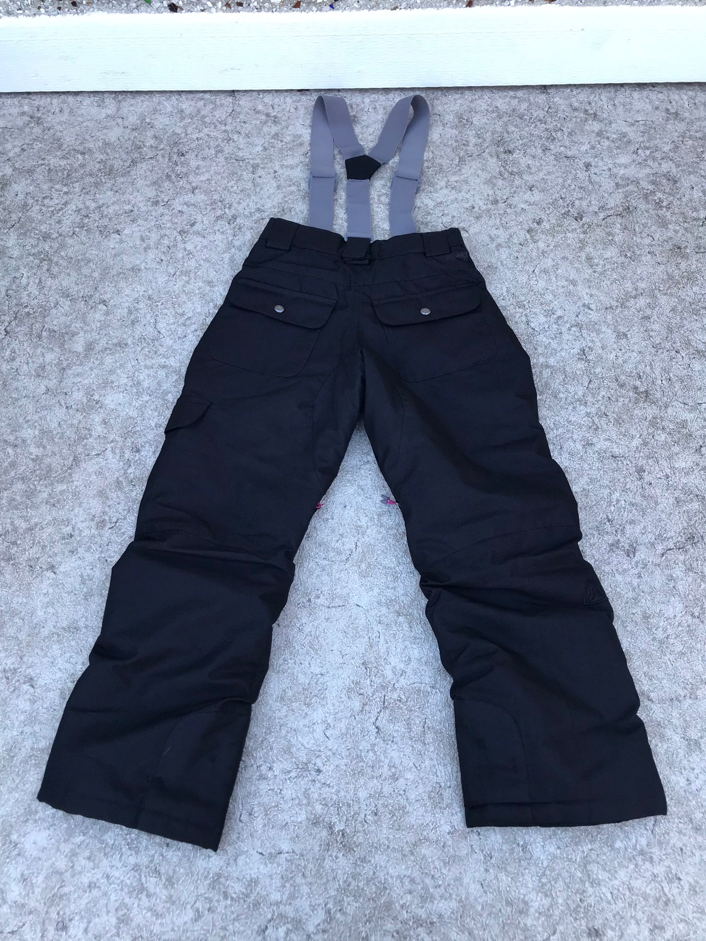 Snow Pants Child Size 10-12 Firefly Black With Removeable Straps Excellent