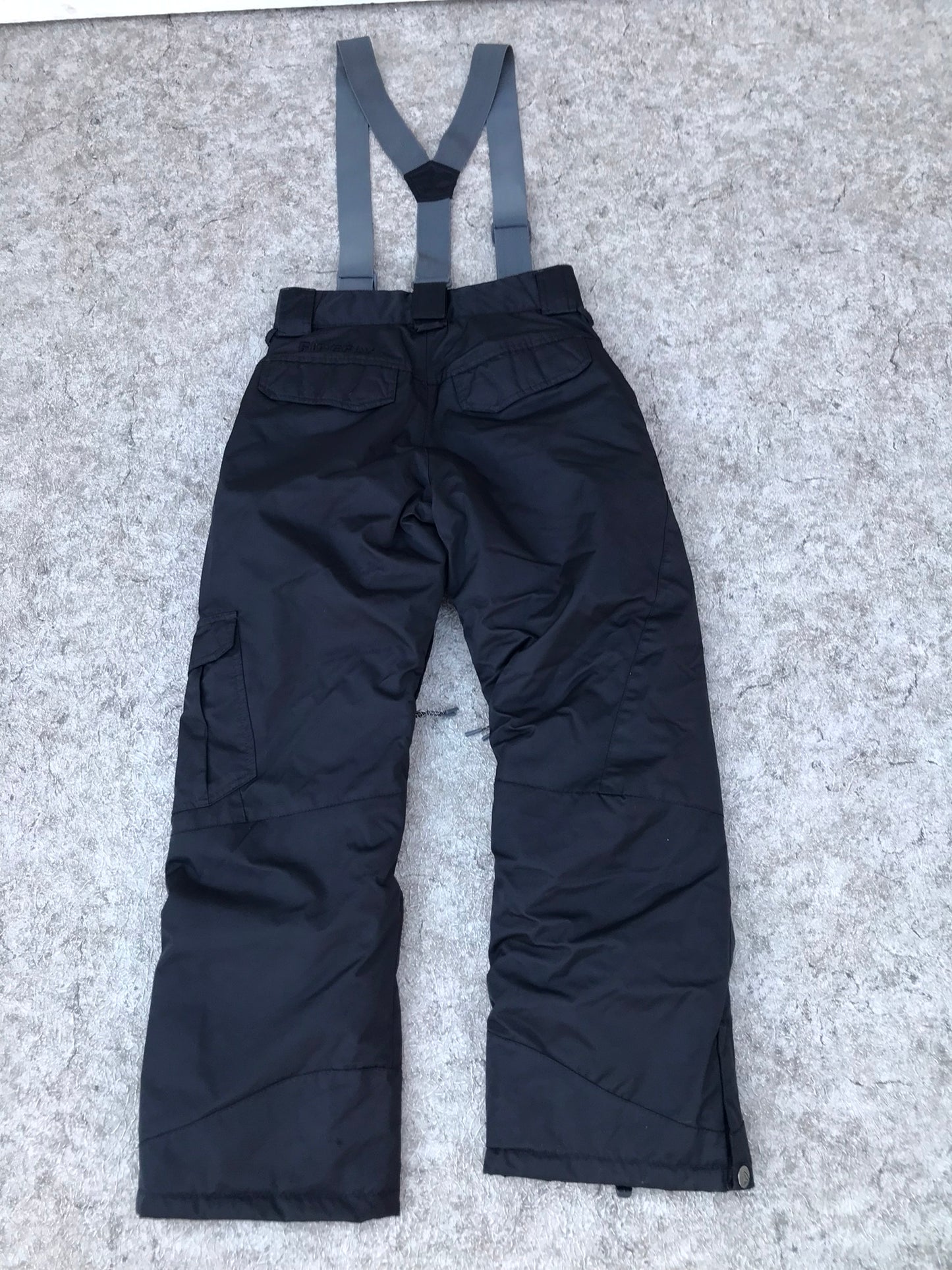 Snow Pants Child Size 12 FireFly Black With Removeable Suspenders As New