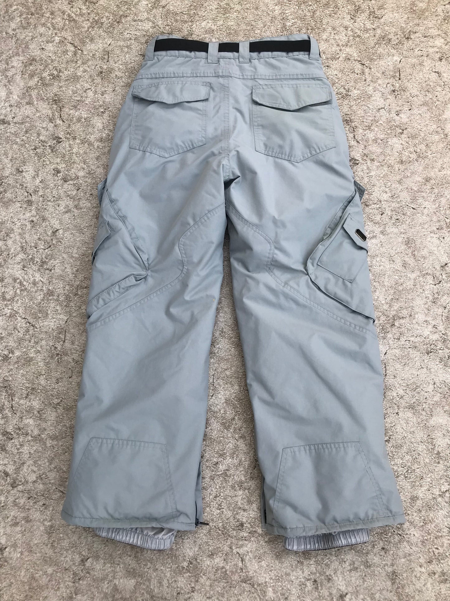 Snow Pants Child Size 14-16 Youth Ripzone Grey Loaded With Pockets Excellent