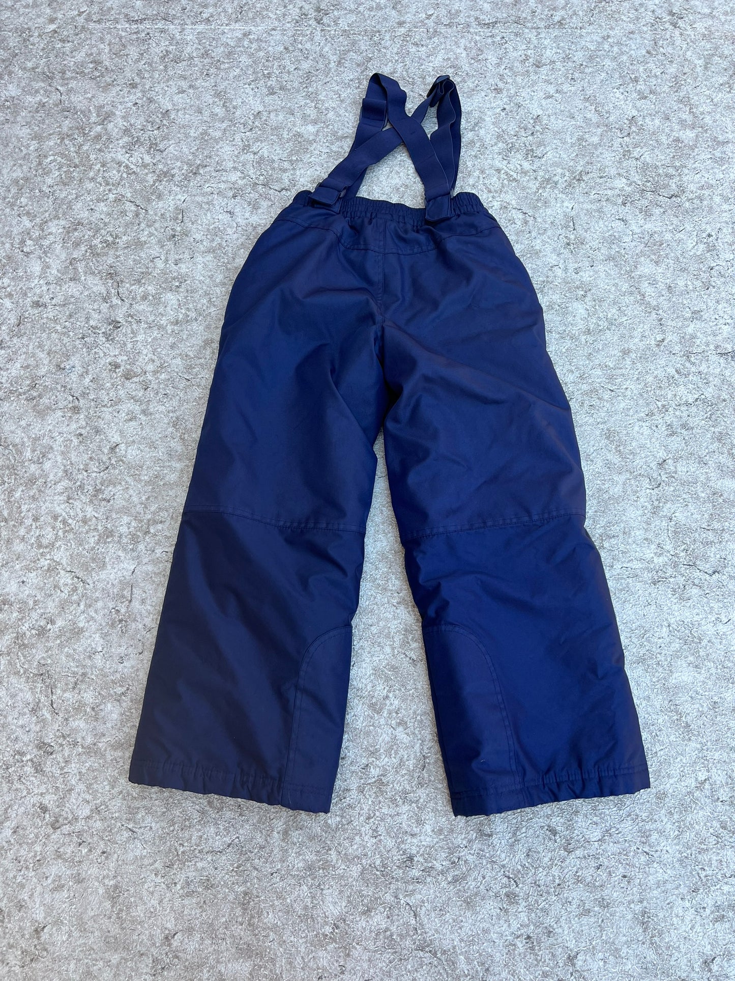 Snow Pants Child Size 7-8 Marine Blue Fleeced Lined With Removeable Straps Excellent