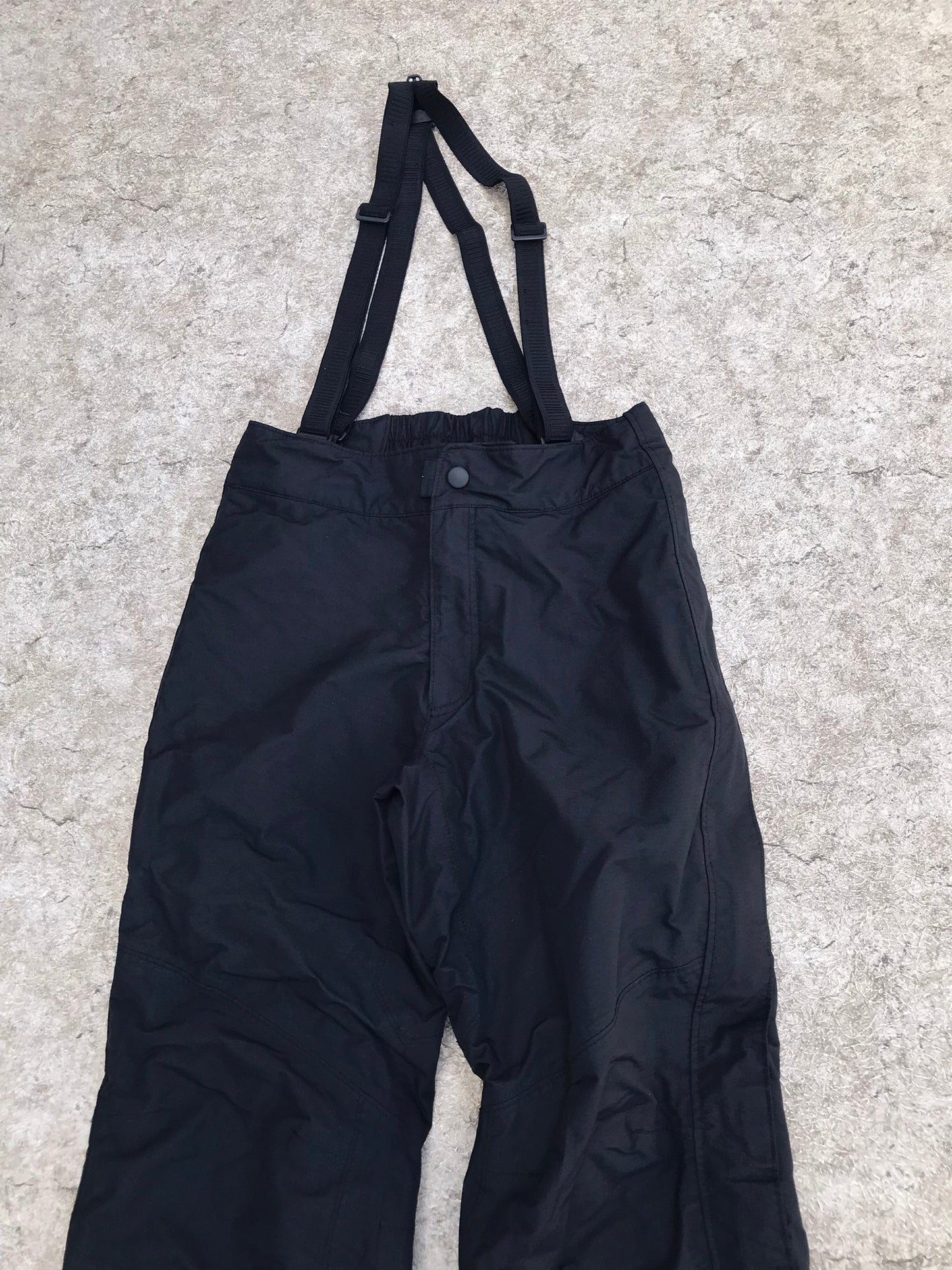 Snow Pants Ladies Size Medium Columbia Titanium Waterproof Full Zippers Up Both Legs Suspenders Black As New