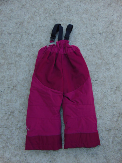 Snow Pants Child Size 2 Helly Hansen Fushia Grey With Bib Excellent