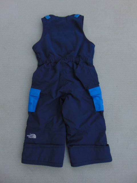 Snow Pants Child Size 2 The North Face Marine Blue With Fleece Bib New Demo Model