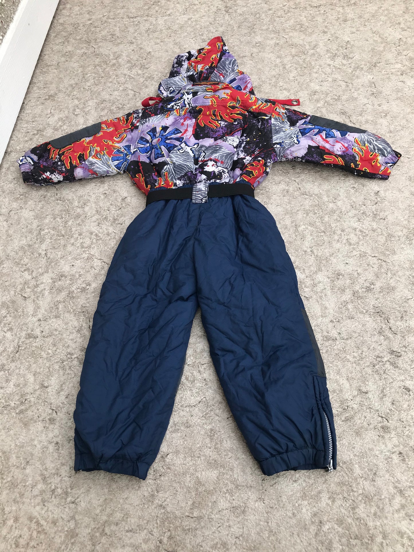 Snowsuit Child Size 4-6 Made in Europe Navy Multi