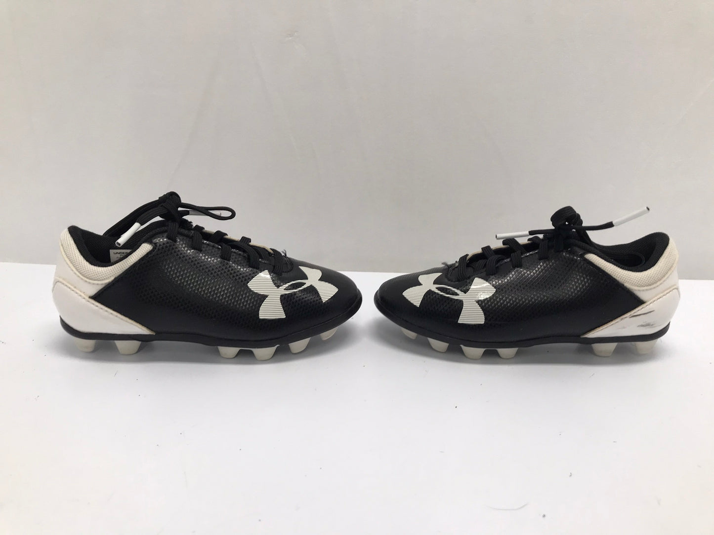 Soccer Shoes Cleats Child Size 10 Toddler Under Armour Black White Excellent
