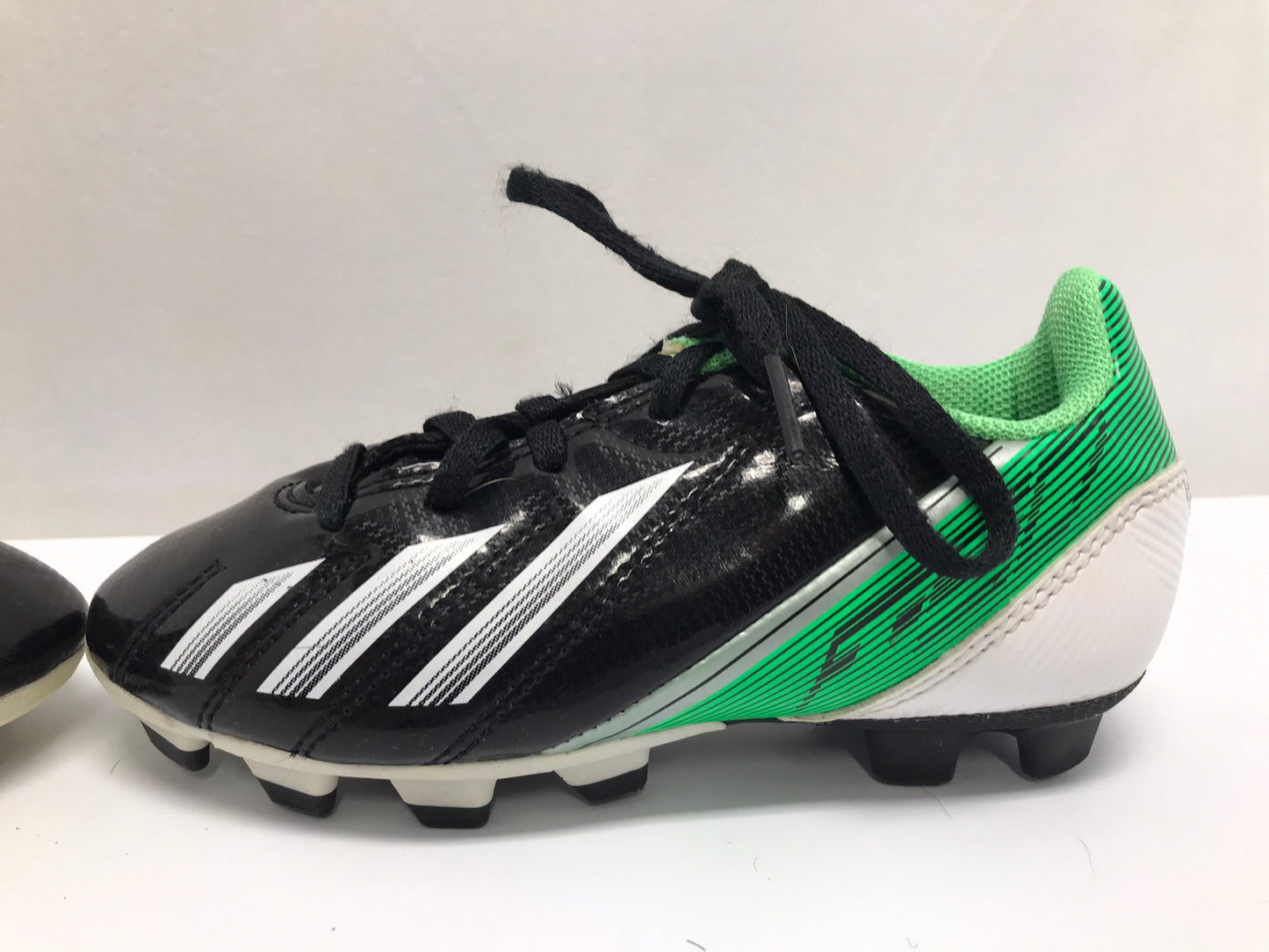 Soccer Shoes Cleats Child Size 12 Adidas Black Green Excellent