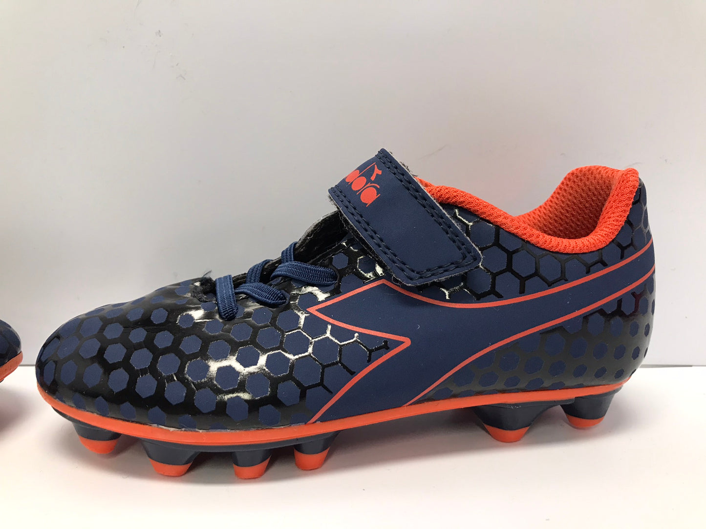 Soccer Shoes Cleats Child Size 12 Diadora Blue Orange