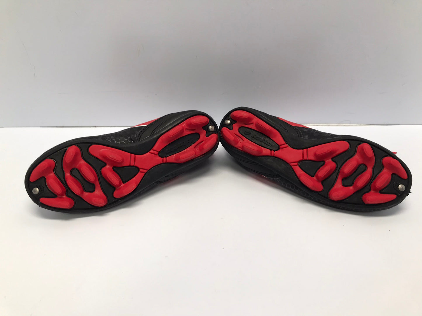 Soccer Shoes Cleats Child Size 12 Lotto Black Red New Demo Model