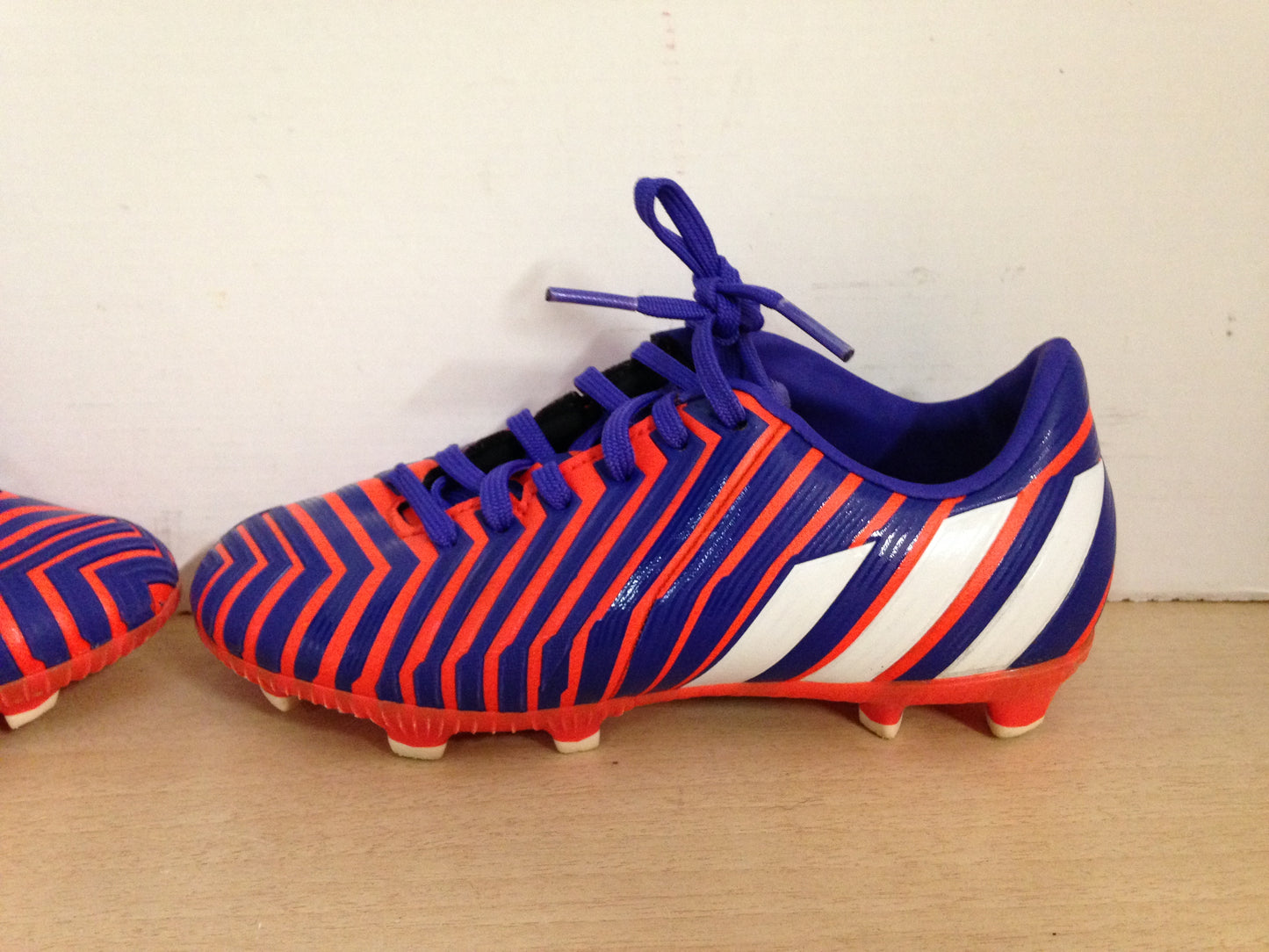 Soccer Shoes Cleats Child Size 13 Adidas Absolado Red Blue White As New