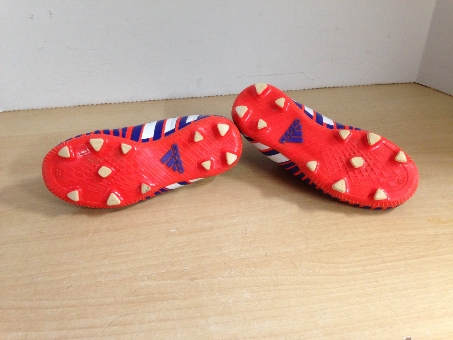 Soccer Shoes Cleats Child Size 13 Adidas Absolado Red Blue White As New