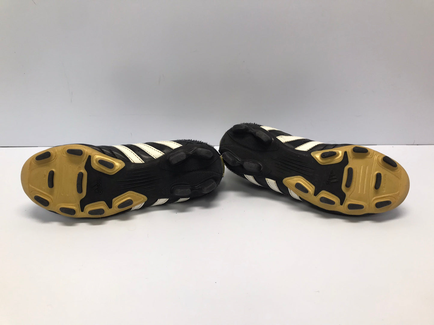 Soccer Shoes Cleats Child Size 1 Adidas Black Gold Excellent