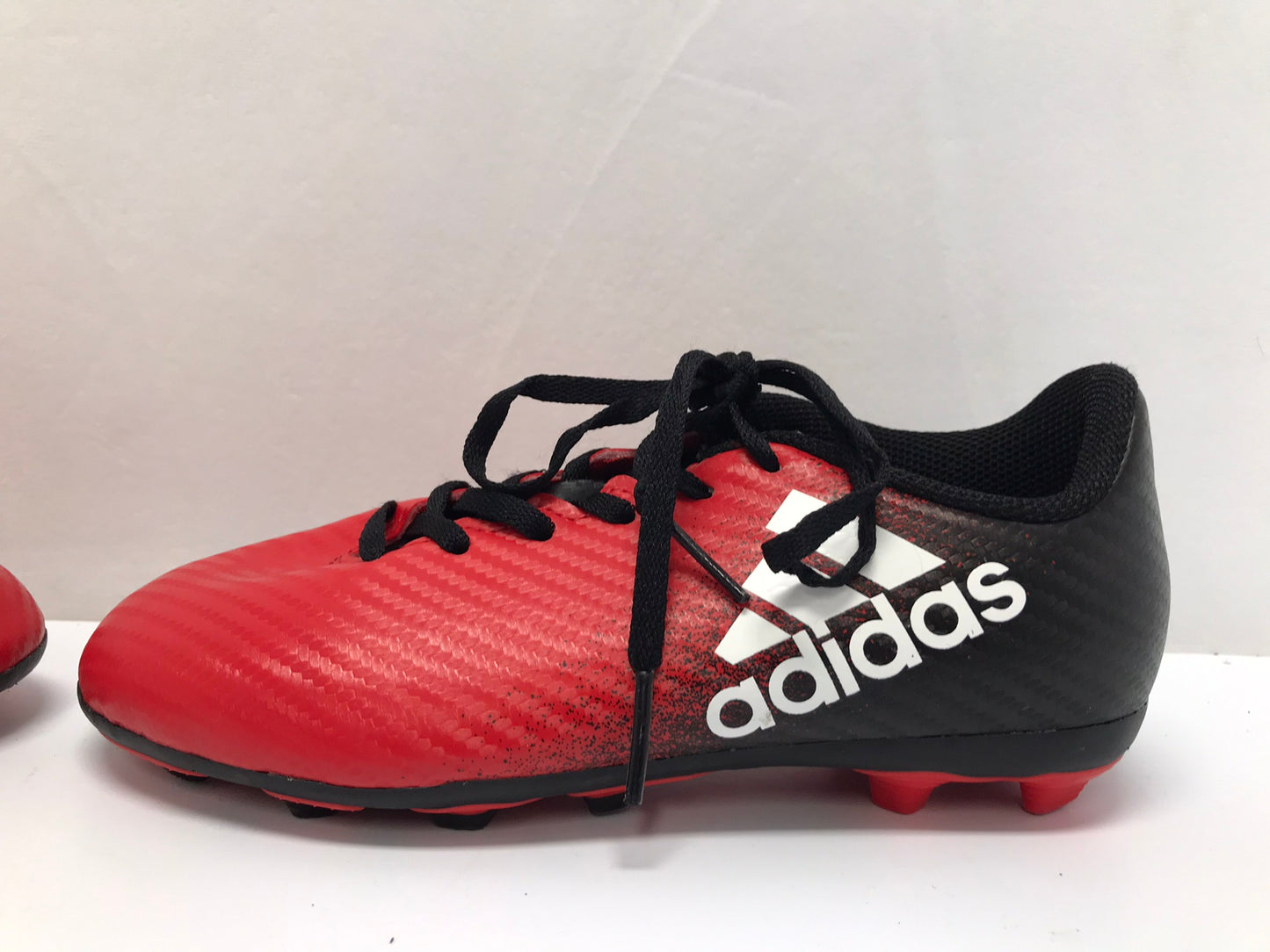 Soccer Shoes Cleats Child Size 1 Adidas X Black Red Excellent