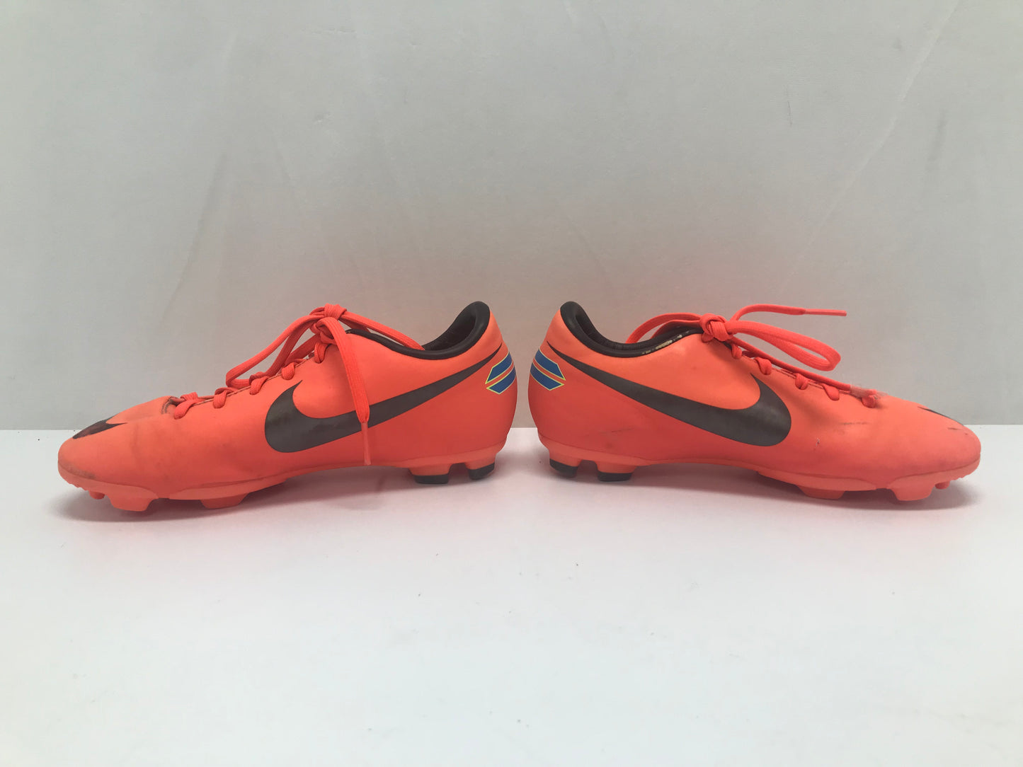 Soccer Shoes Cleats Child Size 1 Nike Mercurial Tangerine Lime Black Minor Marks