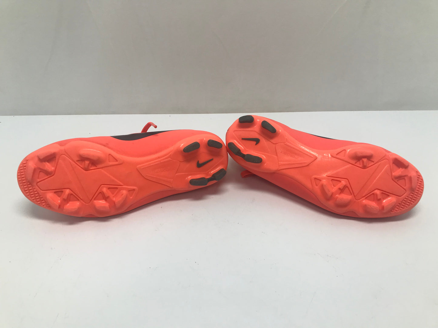 Soccer Shoes Cleats Child Size 1 Nike Mercurial Tangerine Lime Black Minor Marks