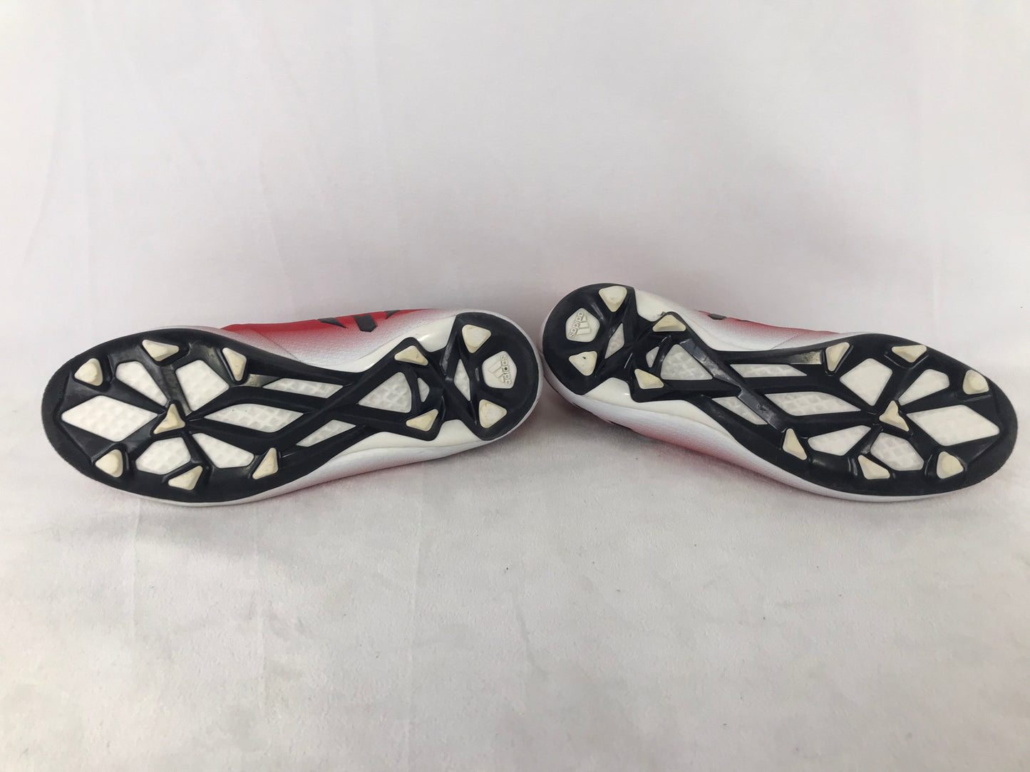 Soccer Shoes Cleats Child Size 2 Adidas Red White Black Excellent