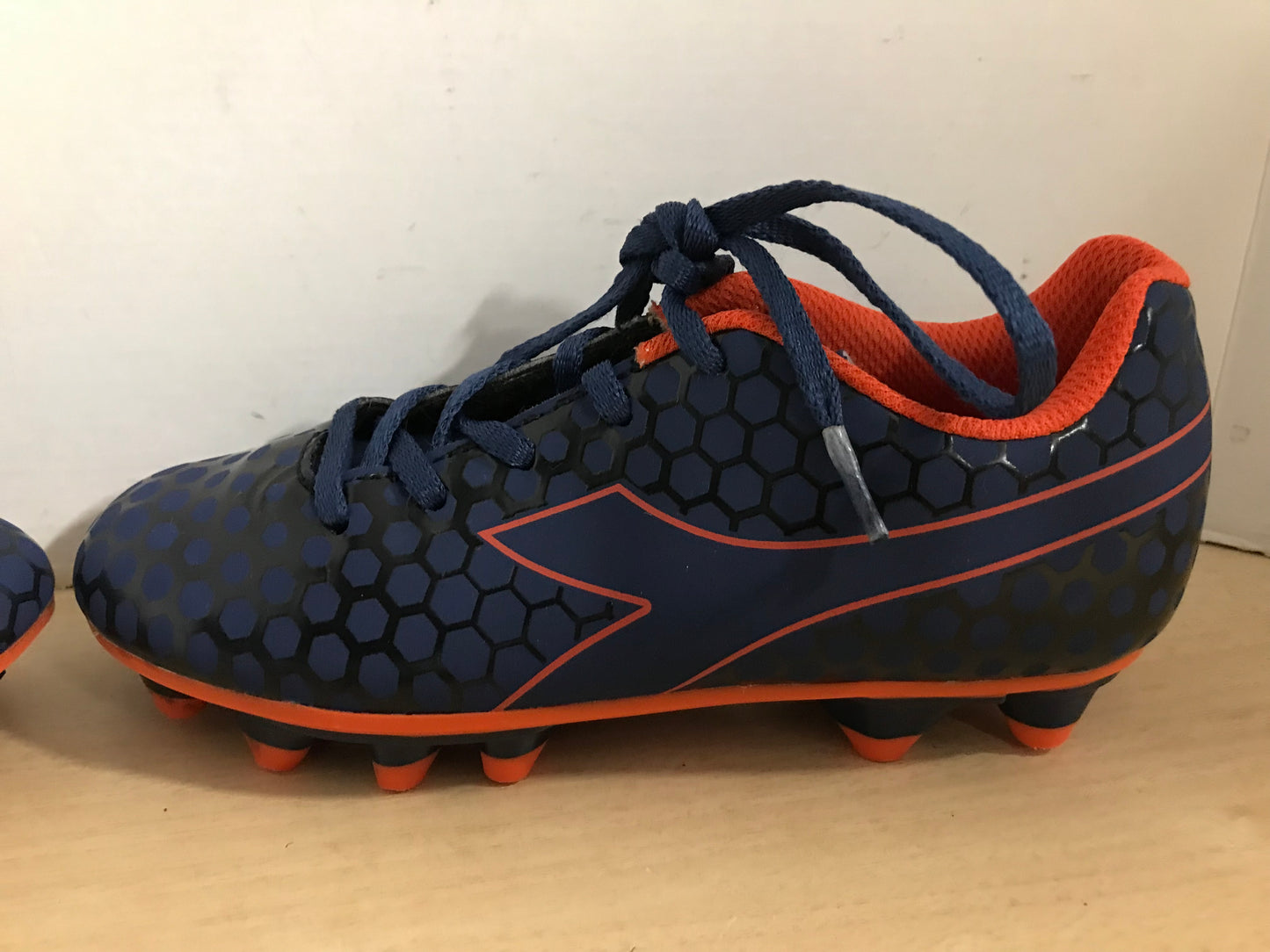 Soccer Shoes Cleats Child Size 2 Diadora Blue Orange New Demo Model
