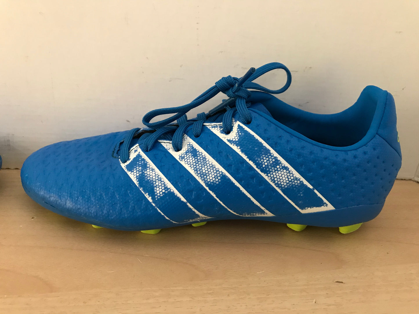 Soccer Shoes Cleats Child Size 4 Adidas Blue Lime