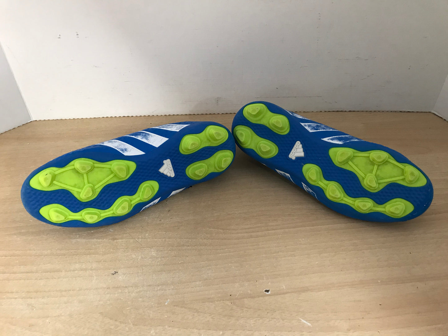 Soccer Shoes Cleats Child Size 4 Adidas Blue Lime