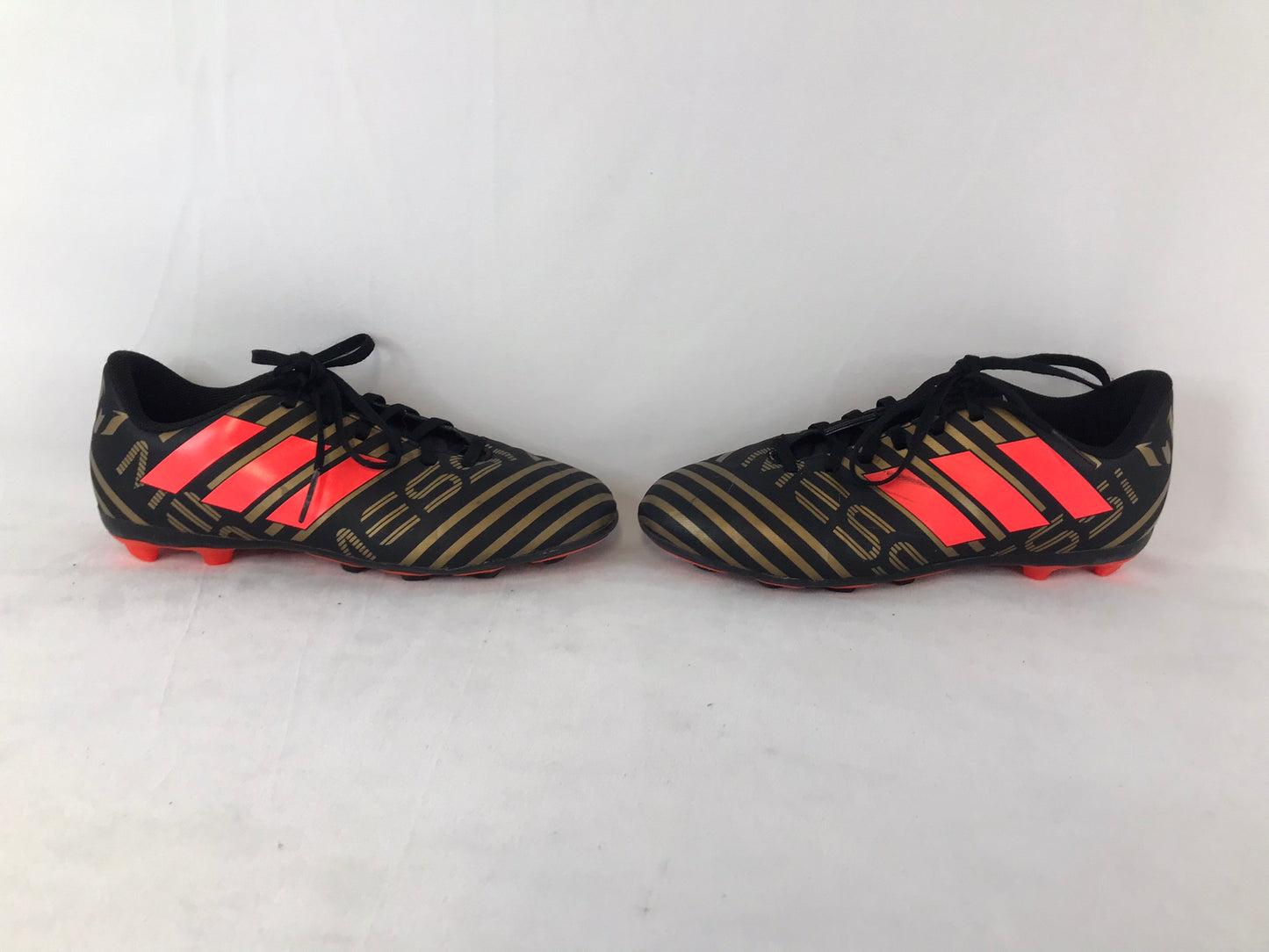 Soccer Shoes Cleats Child Size 5.5 Youth Adidas Nemezziz Black Gold Orange