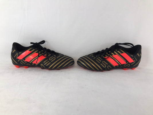 Soccer Shoes Cleats Child Size 5.5 Youth  Adidas Nemezziz Black Gold Orange