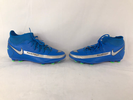 Soccer Shoes Cleats Child Size 5.5 Youth  Nike Phantom Elite With Slipper Foot Blue Silver Outstanding Quality Retail $279.99