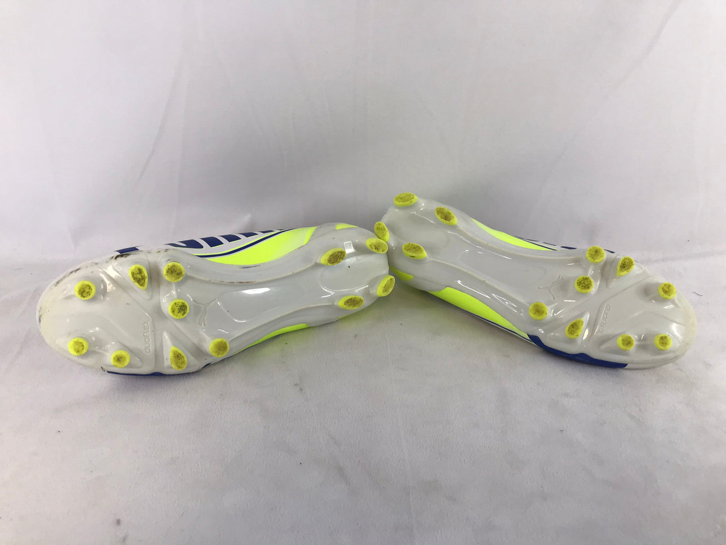 Soccer Shoes Cleats Men's Size 6.5 Puma Evo Speed 4 White Blue Lime Outstanding Quality Excellent