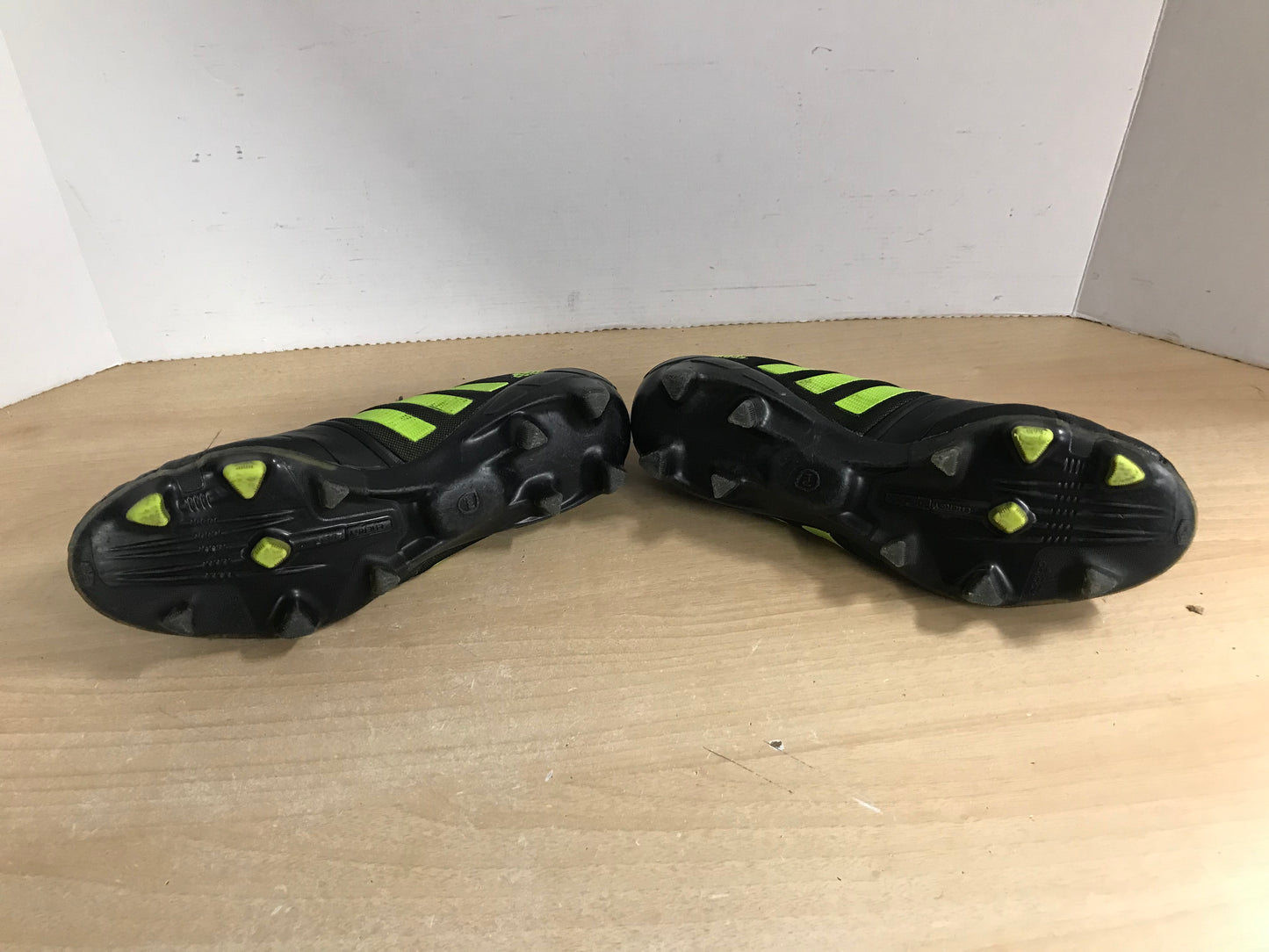 Soccer Shoes Cleats Men's Size 7.5 Adidas Nitrocharge Leather Black Lime Excellent