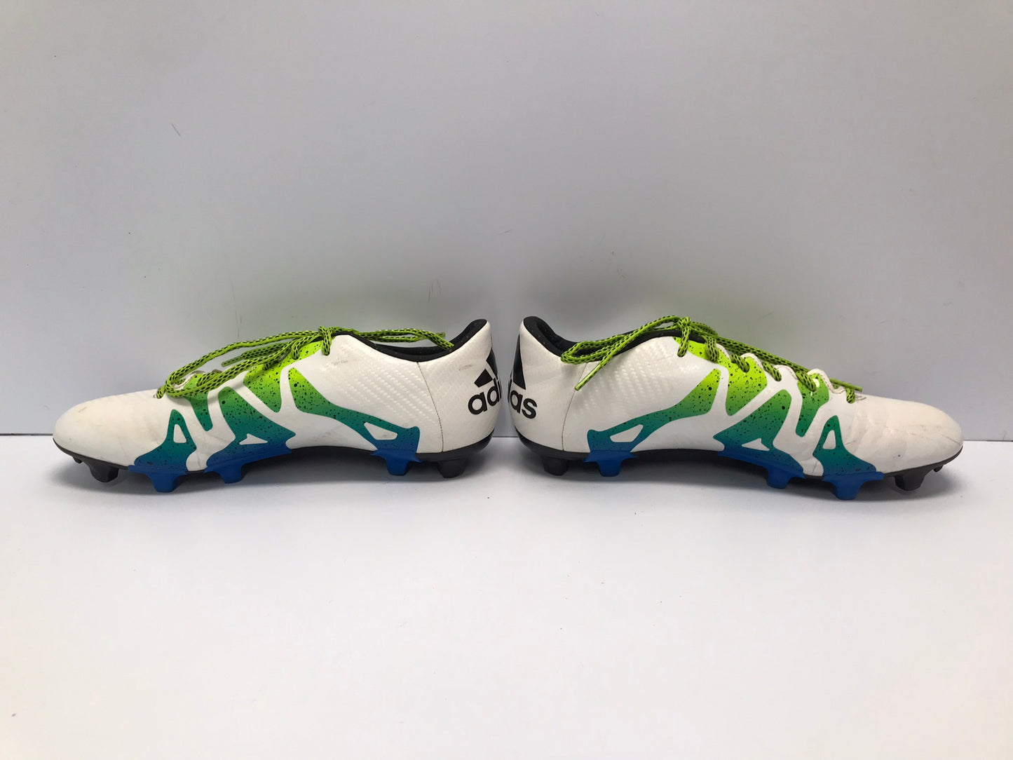 Soccer Shoes Cleats Men's Size 8.5 Adidas X White Blue Lime