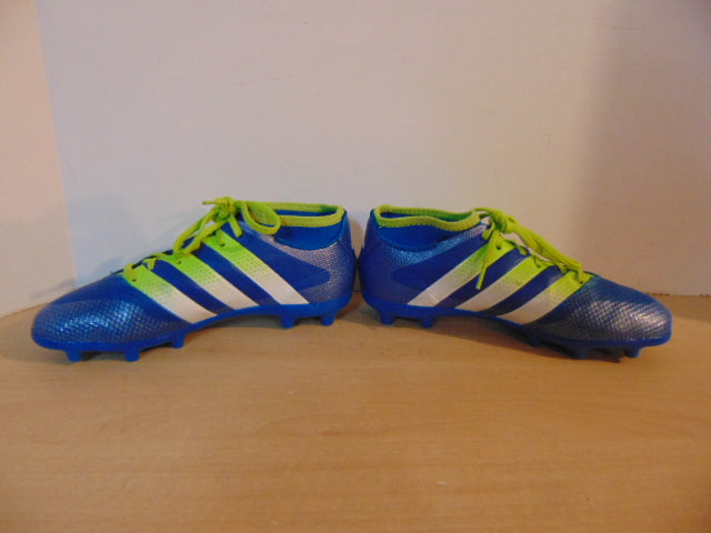 Soccer Shoes Cleats Child Size 4 Adidas Slipper Foot Blue White Lime