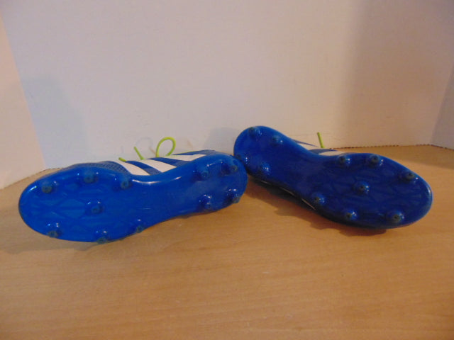 Soccer Shoes Cleats Child Size 4 Adidas Slipper Foot Blue White Lime