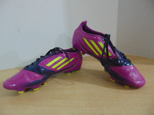 Soccer Shoes Cleats Ladies Size 7.5 Adidas F50 Purple Yellow