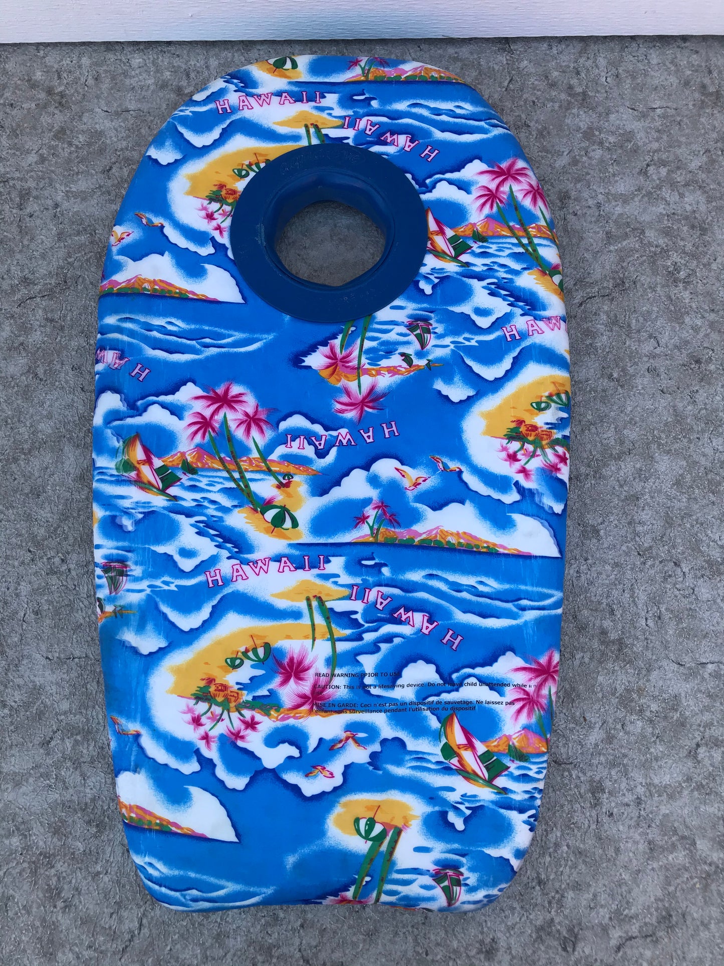 Surf Bodyboard Boogie Board With Viewing Window Blue Hawaii 32 x 18 inch Smaller Minor Wear