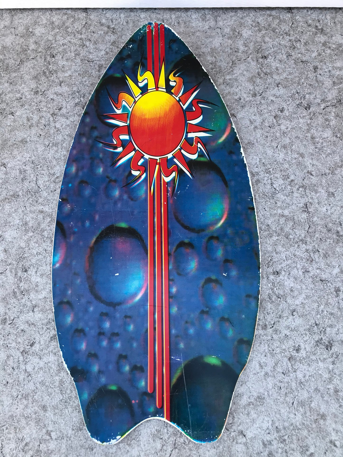 Surf SkimBoard Blue Water with Red Wood Fantastic Quality 42 x 20 inch