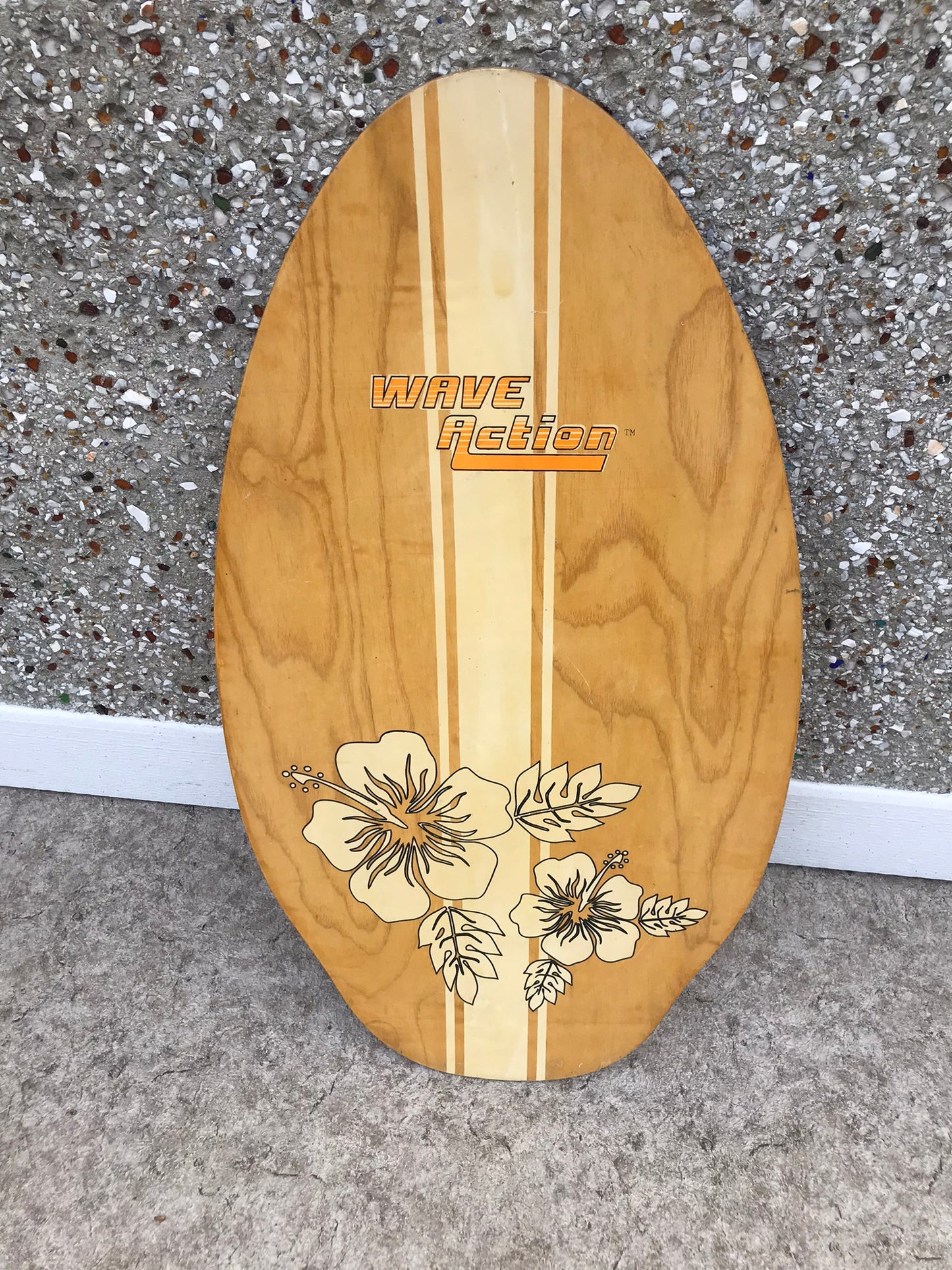 Surf SkimBoard Wave Action Hawaii Wood Fantastic Quality 36 x 20 inch