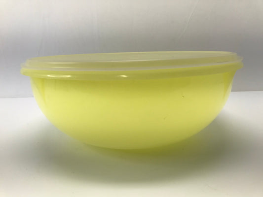 Tupperware Vintage 1970 Large Yellow Bowl and Lid
