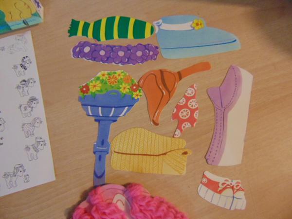 Vintage MY LITTLE PONY PAPER DOLL with Yarn Hair & Tail by Warren 1980's RARE