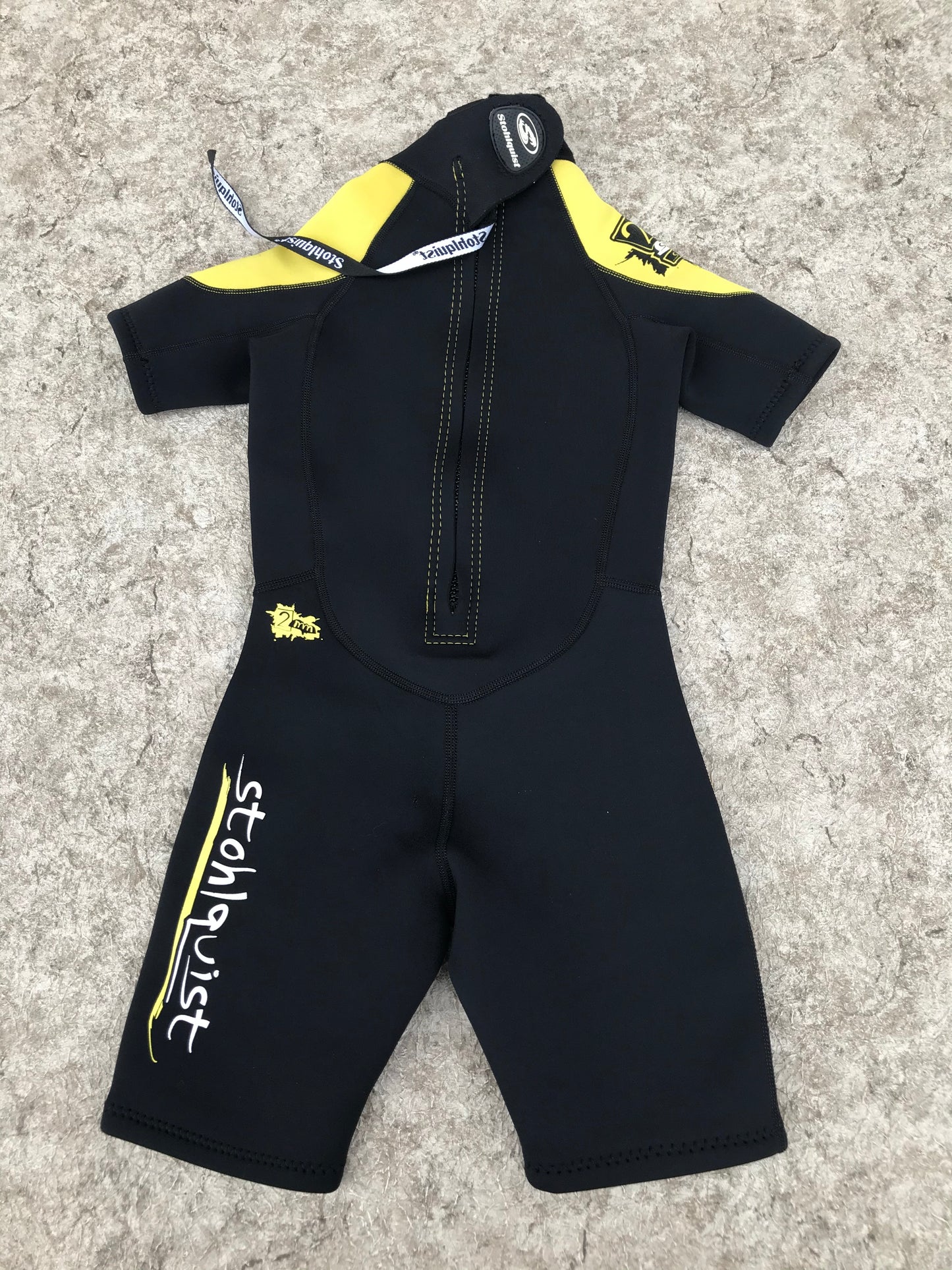 Wetsuit Child Size 5-6 Stohlquist Black Yellow 2-3 mm Neoprene Excellent