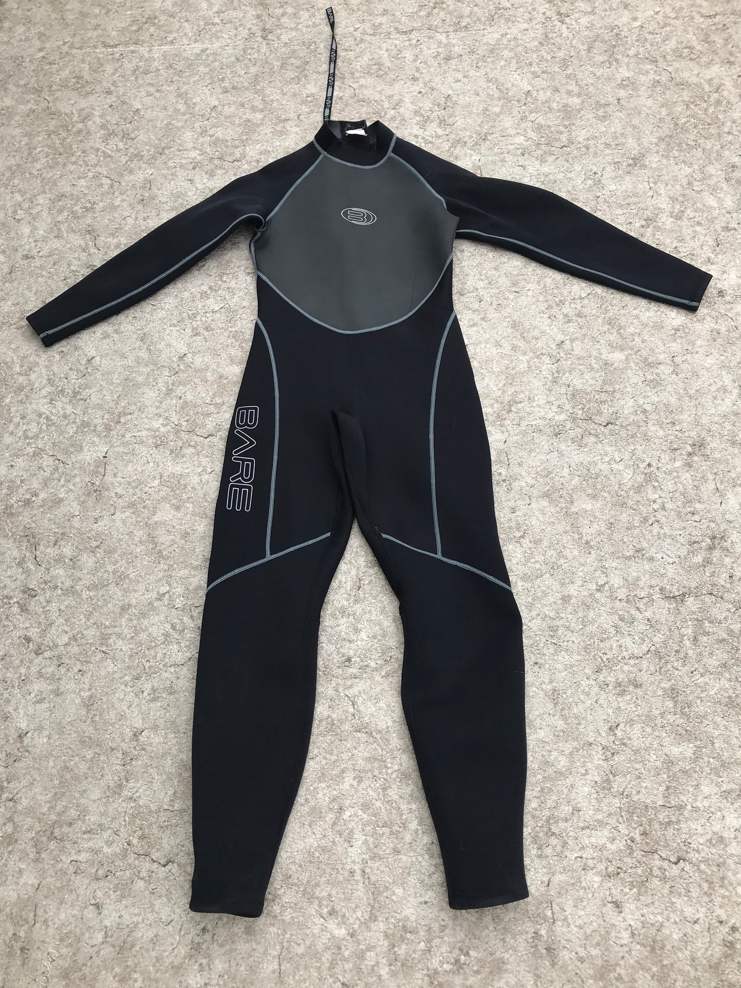 Wetsuit Child Size 14 Bare Full Black 2-3 mm Surf Ski