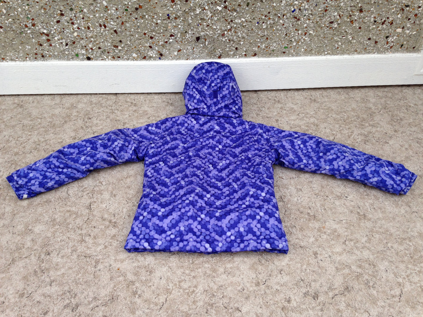 Winter Coat Child Size 10-12 Columbia Purple Yellow With Snow Belt Snowboarding New Demo Model